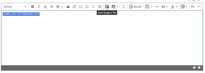 Folder icon in the tool bar on a General Page