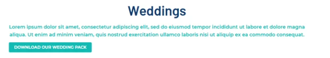 Button created within the Heading menu of a General Page