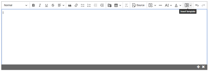 Rich Text Editor within a General Page