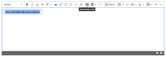 Highlight text to update to a CTA Button