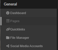 General Pages Menu