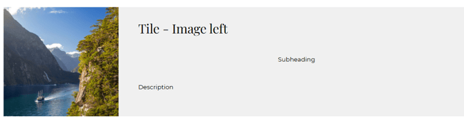 An example of a Tile Image - Left Template