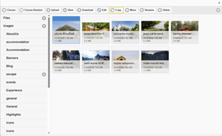 Select a file to copy within File Manager