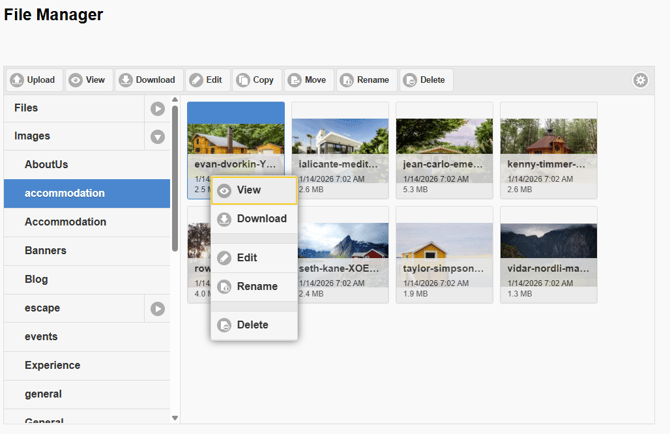 How to rename a file within File Manager
