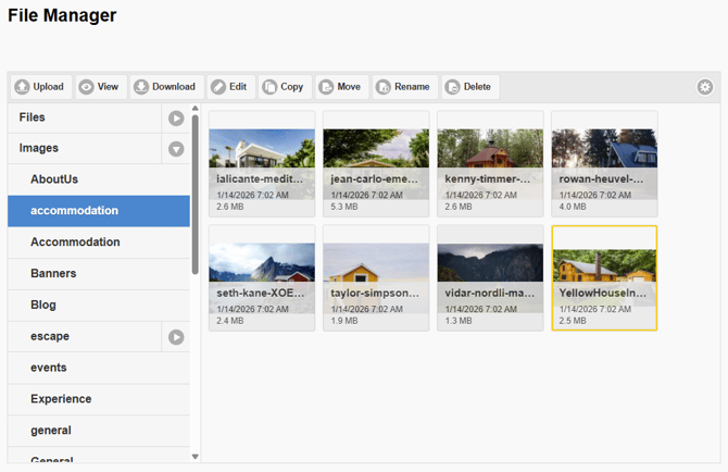 A renamed file within File Manager